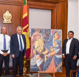 President Wickremesinghe presented with exclusive print  of George Keyt’s finest work